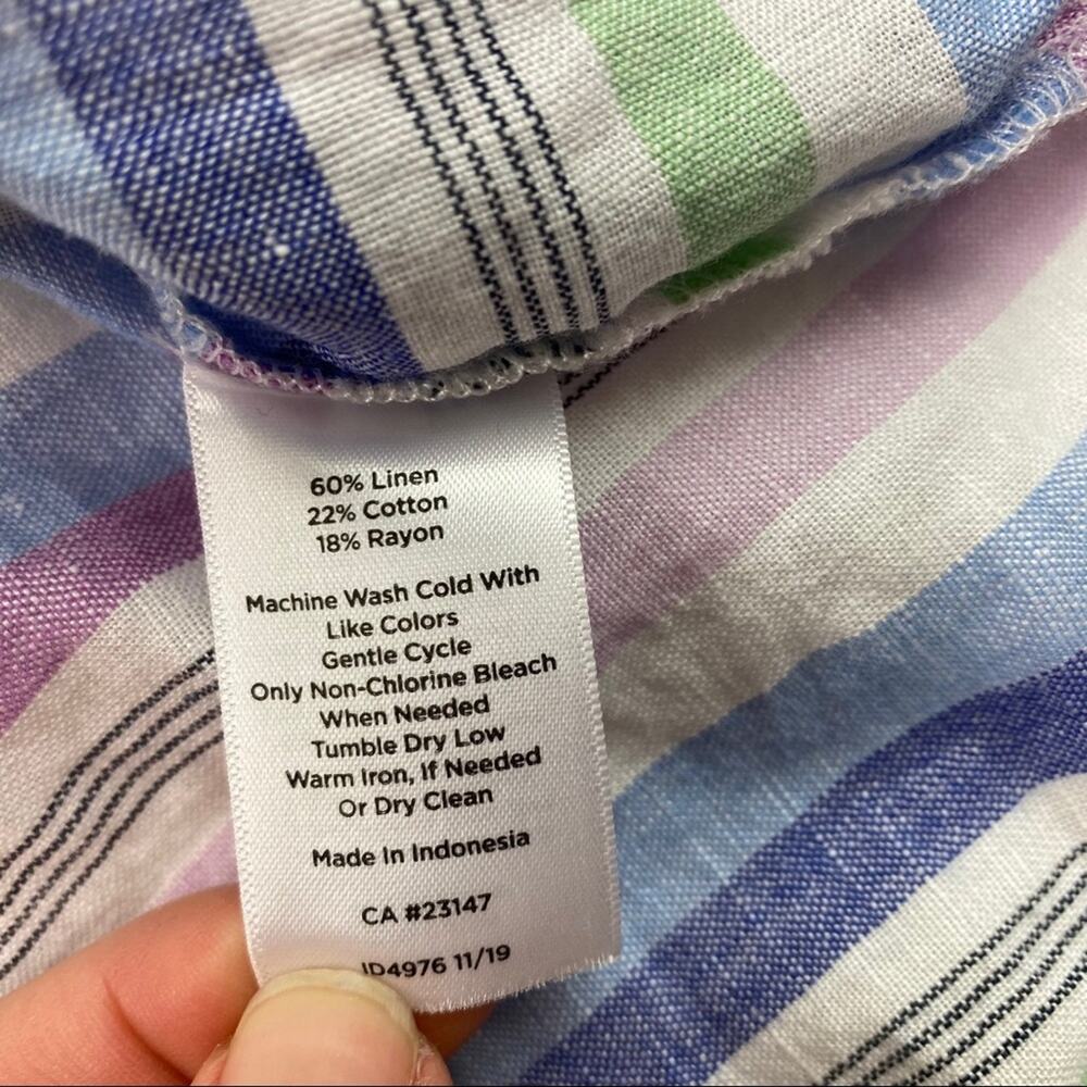 Talbots Petites Tab Sleeve Popover Top Size SP - Picture 7 of 7